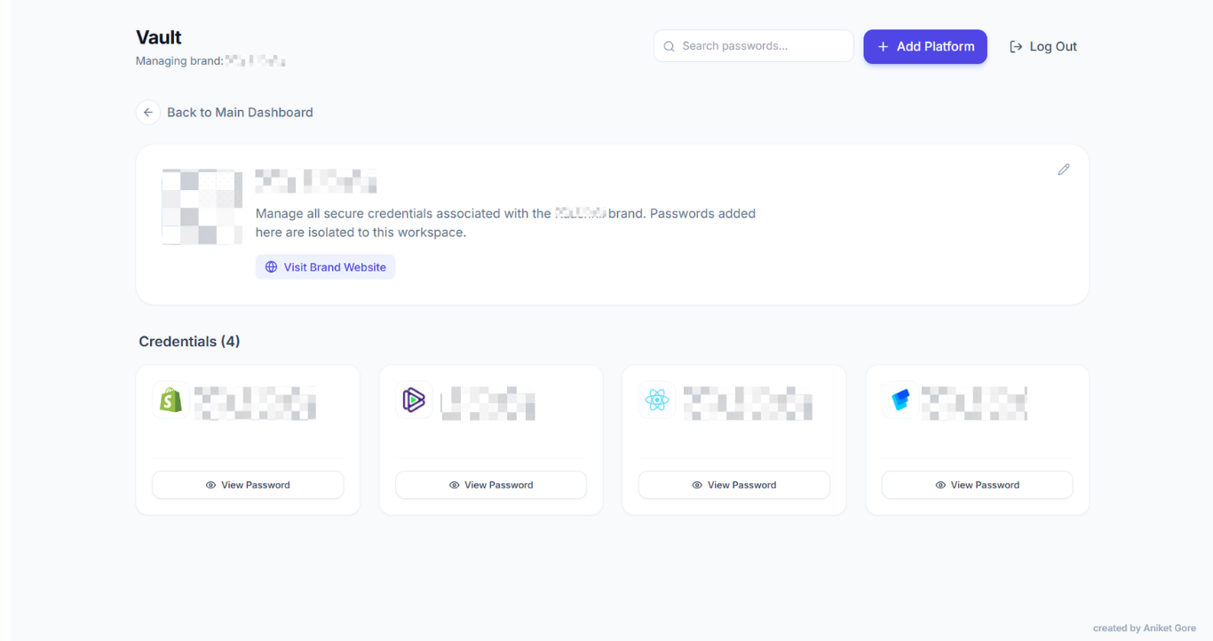 Brand page view